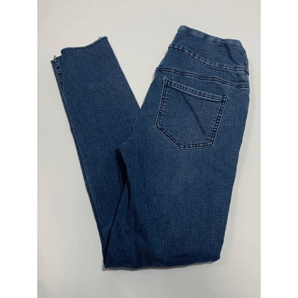 Fit Fabulous Womens Denim Jeans Skinny Raw Hem Denim Jeans Blue Size 6